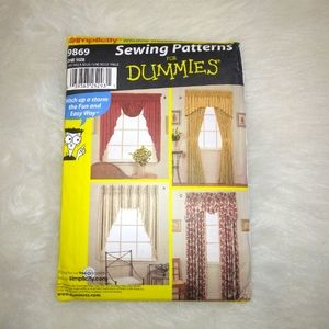SIMPLICITY 9867 Sewing Patterns for Dummies, window treatments, curtains
